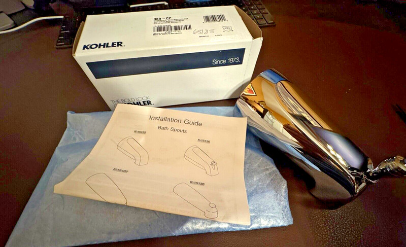 New in Box, Kohler Devonshire K-389-CP 4-7/16" Diverter Wall Mounted Tub Spout