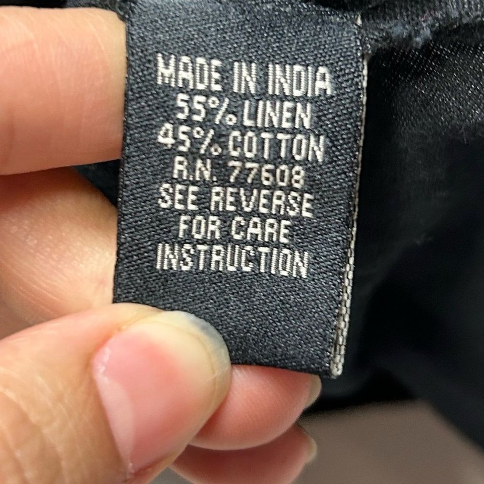 J. Peterman floral embroidered linen blend tunic sz XL eBay