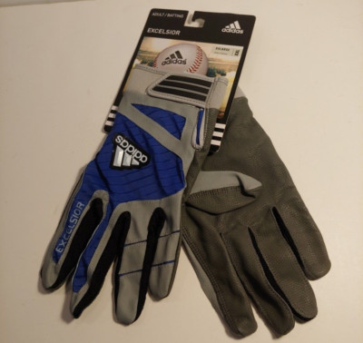 adidas Gloves. Unisex Adult Batting gloves.  Royal Blue, Gray. Size XXL.  New.