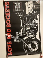 P3 Love And Rockets Original 1989 Vintage Rock Promo Poster Motorcycle 20×30