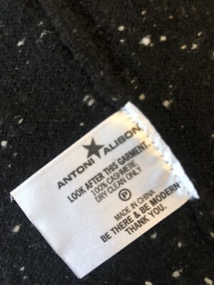 Cardigan Antoni & Alison 100% Cachemire - Taille XS/S - Noir - Neuf Avec Petites Imperfections