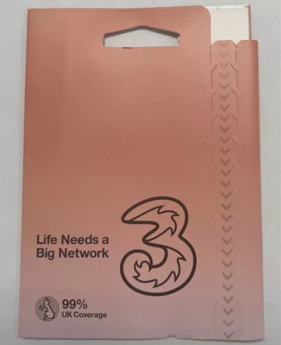 Three+ Prepaid SIM with 40GB/100GB/200GB, Unlimited Talk & Text (U.K. and EU)