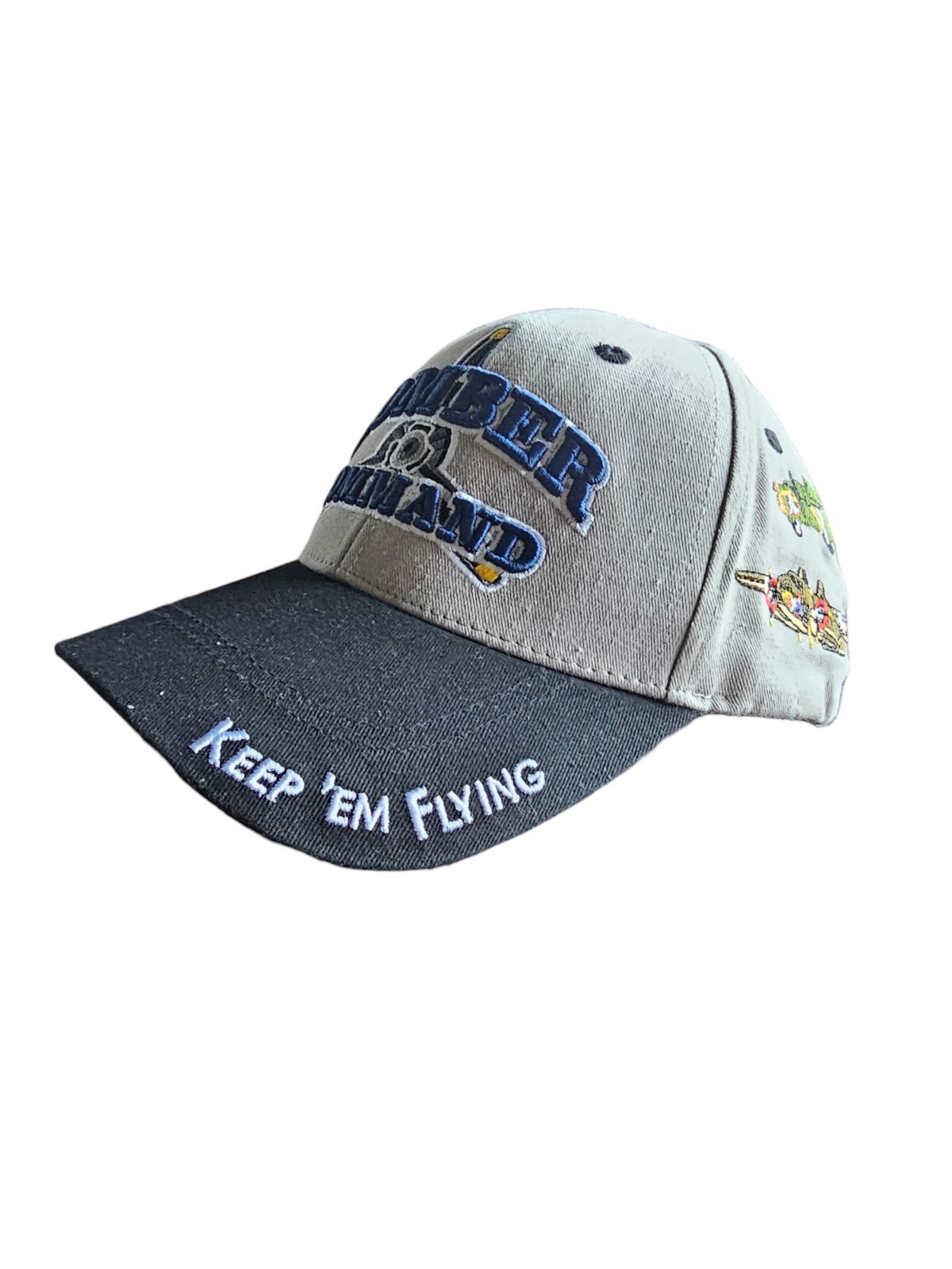 Bomber Command Hat Cap Strap Back Blue Gray Adjus… - image 2