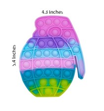 50PC Popit Fidget Toy Grenade Push Bubble Sensory Stress Relief Kids Family Rain
