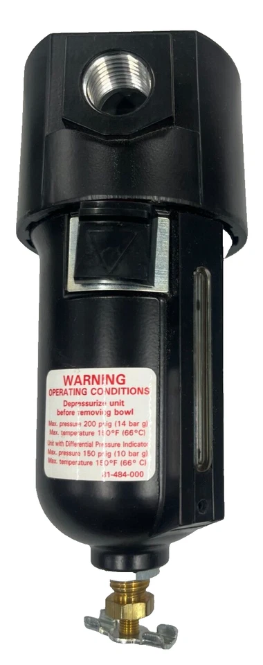 R432016061 Rexroth Pneumatic Filter PF-007814-00010 Metal Bowl 1/2" NPTF - Image 2 of 3