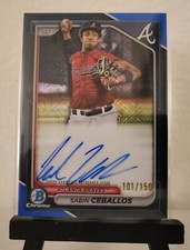 2024 Bowman Chrome Sabin Ceballos Refractor Auto #/150 Atlanta Braves