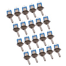 US Stock 20pcs Blue Mini SPDT Guitar Toggle Switch ON-ON DIY SMTS-102