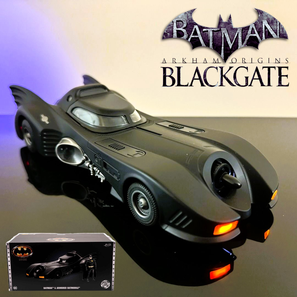 1989 Batmobile Diecast 1:24 Alloy Model Car Batman Superhero Collectible Toys