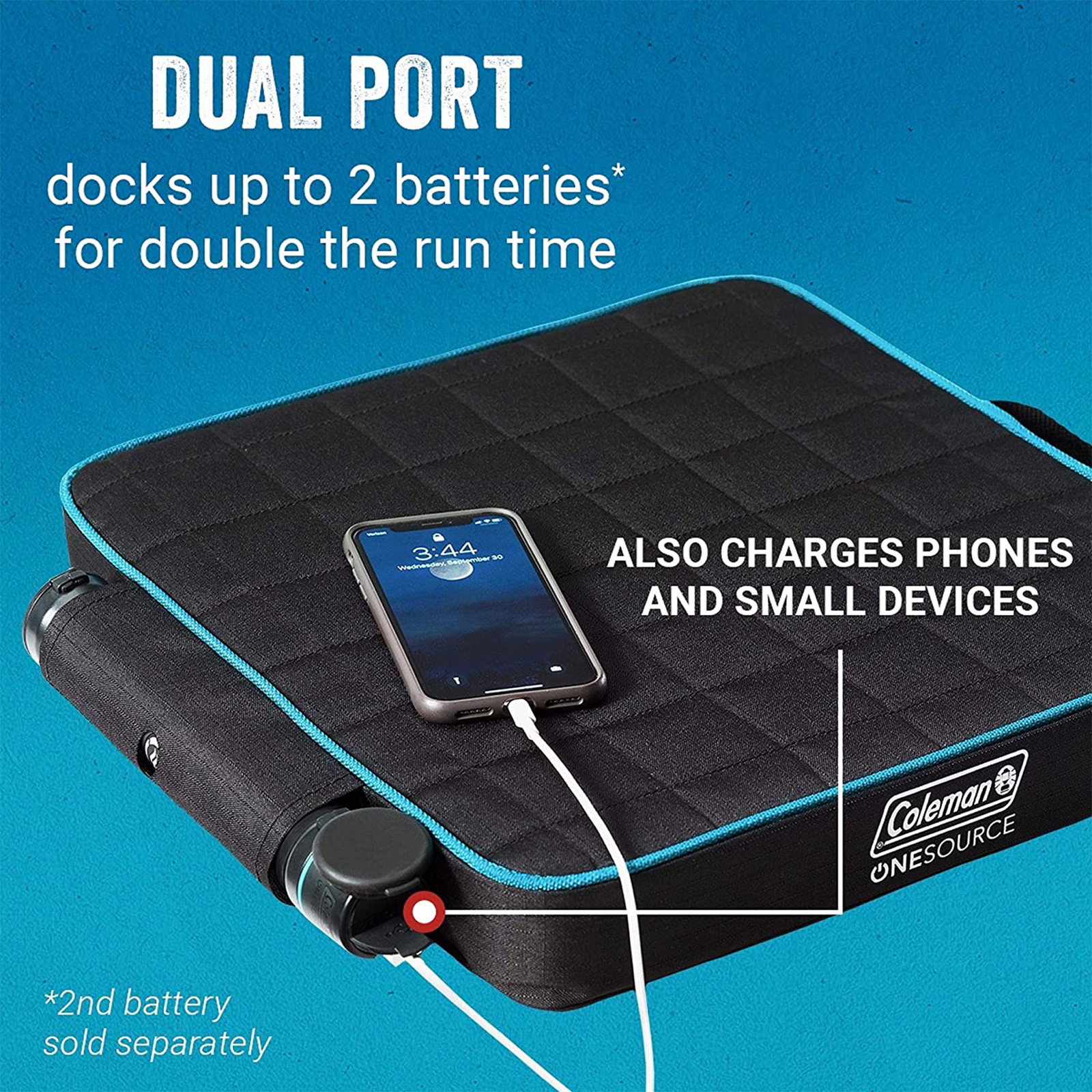 Coleman OneSource Outdoor Heated Camping Chair Pad w/Rechargable