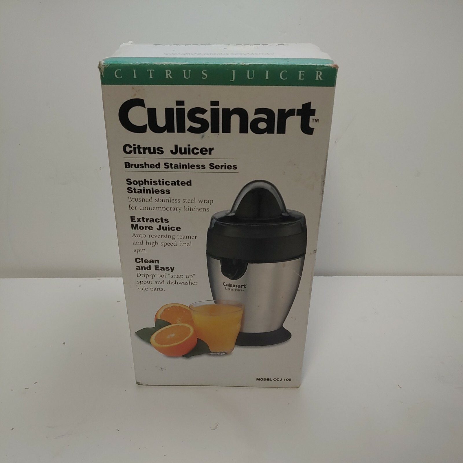 Cuisinart Citrus Juicer Stainless Steel & Black CCJ100 New/Open Box