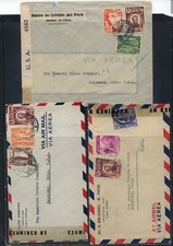 Peru   3  censor covers, one large cover