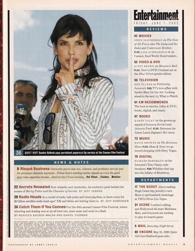 Entertainment Weekly 657 Jun 7 2002 HARRY POTTER Cannes Film Festival Eminem - Imagen 2 de 2
