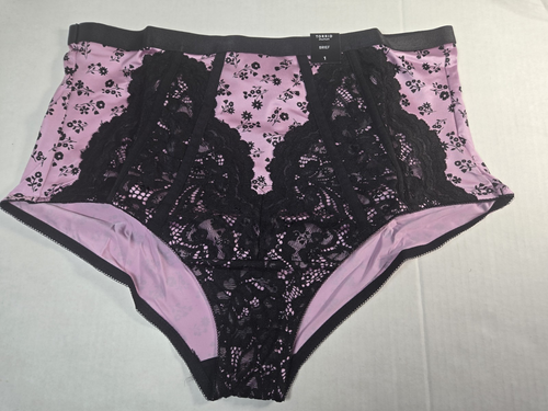 Women Panty Torrid NWT Nylon Microfiber Lace 360 Smoothing Brief Size 1 14-16