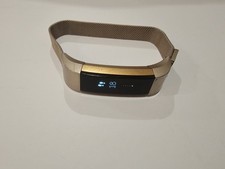 Fitbit Alta HR Activity Tracker FB408 Rose Gold W Metal Band No Charger Working