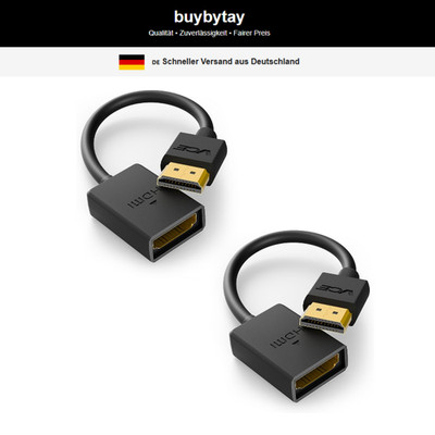 Hochgeschwindigkeits HDMI Verlängerungskabel 2 Stück 14 cm Adapter