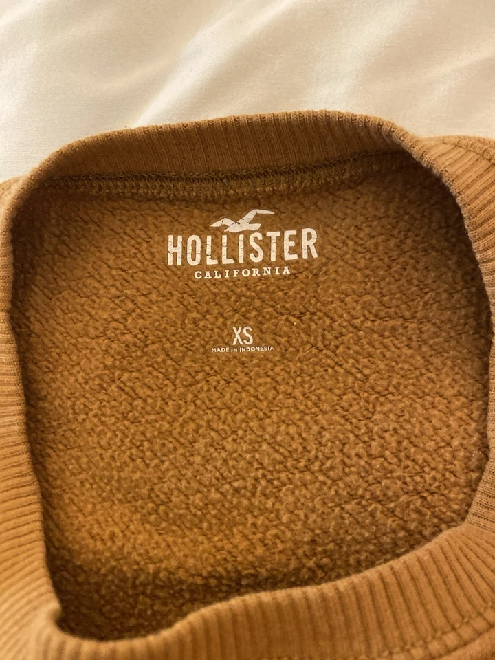 Suéter de punto acanalado vintage para mujer Hollister marrón, manga larga, talla S Foto 3 de 3