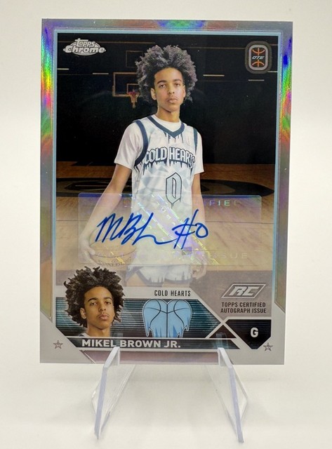 2023-24 Topps Chrome OTE Mikel Brown Jr. Rookie Auto RC No. 6 Pick Nets #A-MBJ