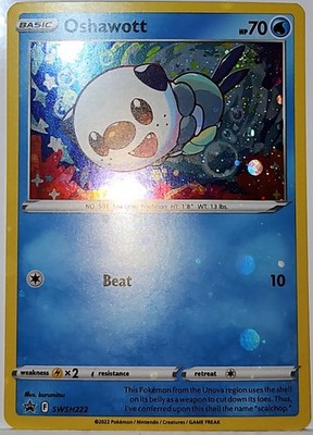Fart Swirl 🌀 Oshawott SWSH222 Cosmos Holo Heavily Bleed Error