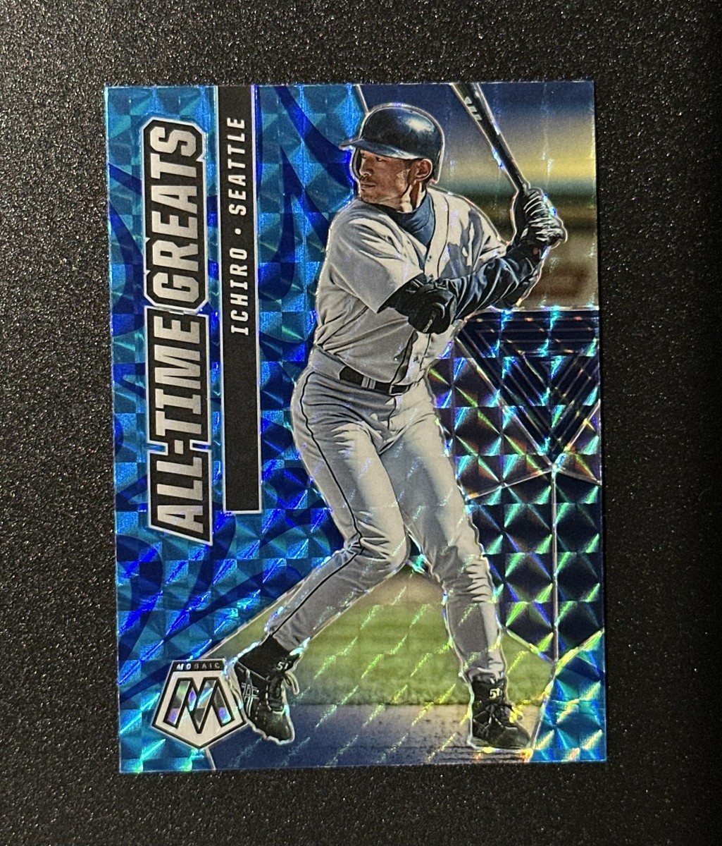 Ichiro 2021 Panini Mosaic #ATG3 All-Time Greats Reactive Blue