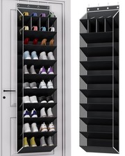 10-Tier Large Size Over the Door Shoe Organizer, 20 Pairs Hanging Shoe Rack f...