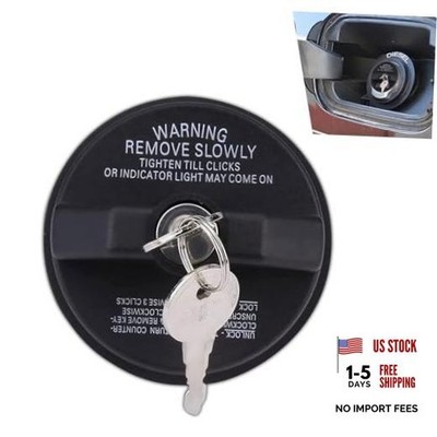 1 PC Car Fuel Tank Cap with Lock and Key, ABS Plastic Anti-theft Fuel Tank