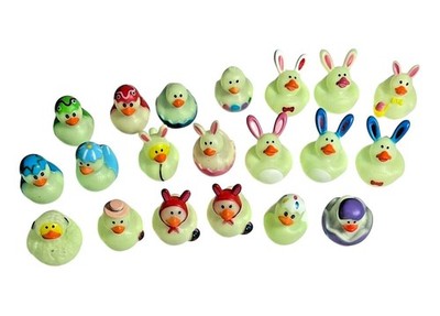 Glow-in-the-Dark Rubber Duckies Assorted Small Ducks 20ct