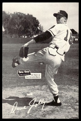 1954 Spic & Span Dave Jolly Milwaukee Braves Postcards *TL527