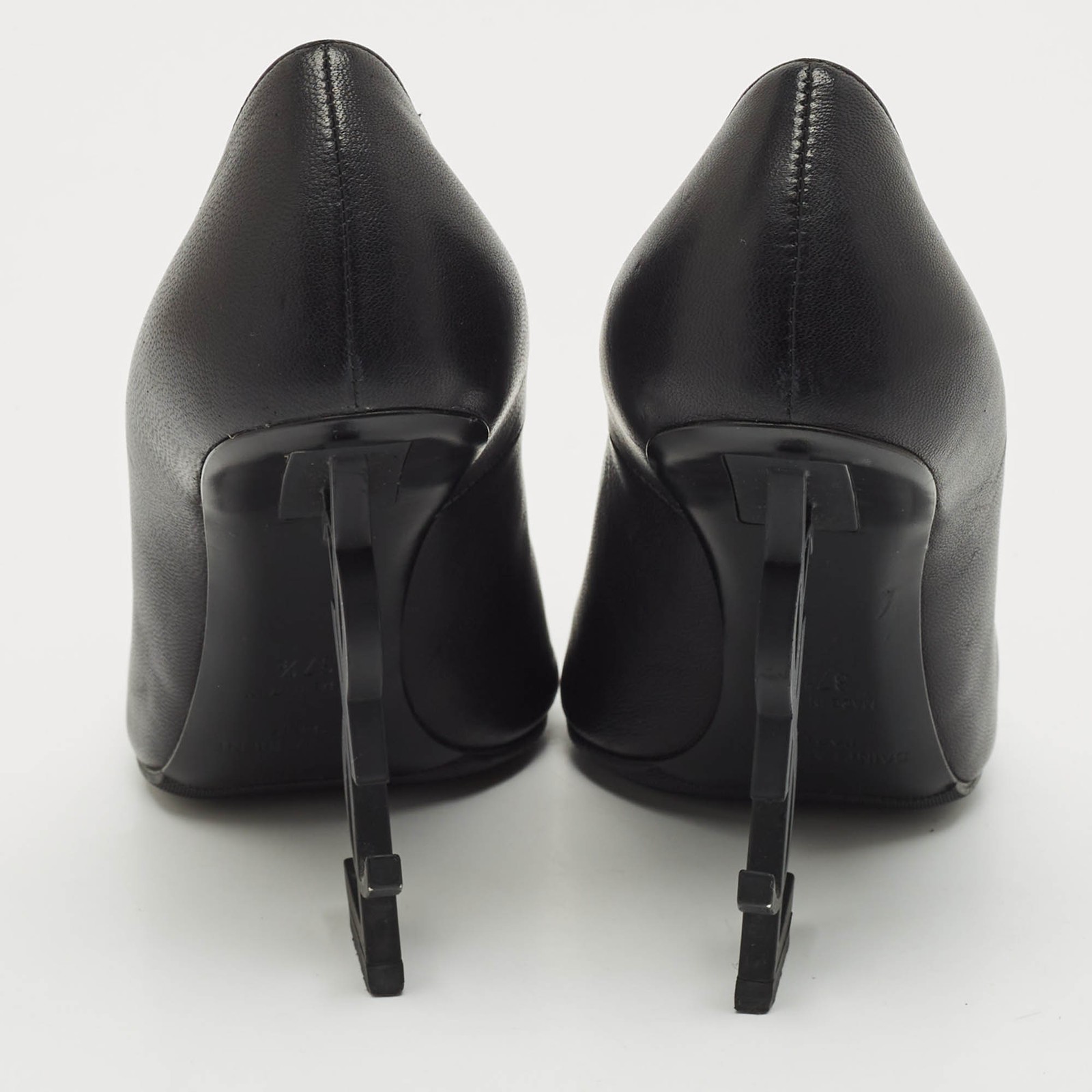 Saint Laurent decolte a punta opyum in pelle nera misura 37 5