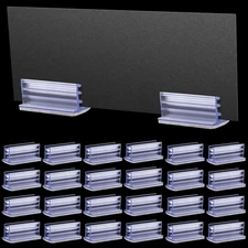 OIIKI 50PCS Self Adhesive Sneeze Guard Holder, Acrylic Panels Holder, to Fasten 