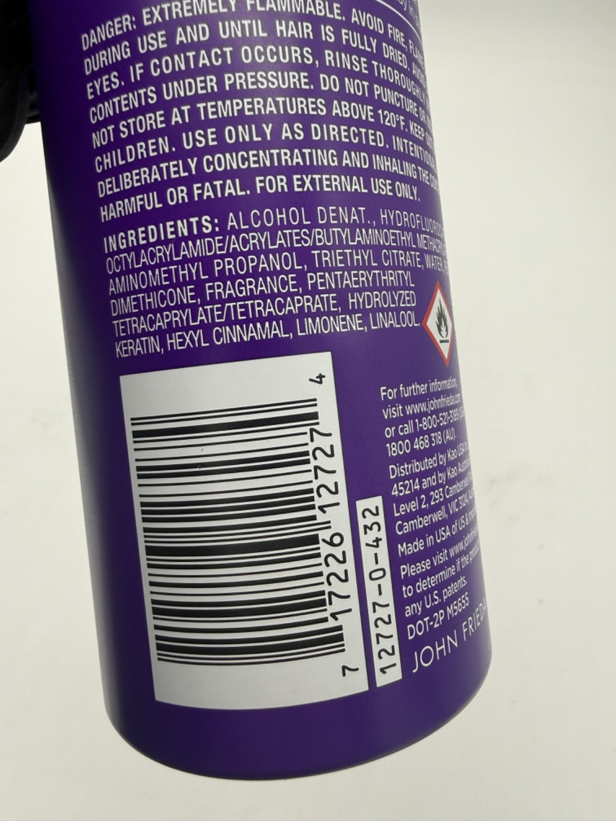 2 PCK John Frieda FRIZZ ease Moisture Barrier HairSpray FIRM HOLD , 12 Oz Each