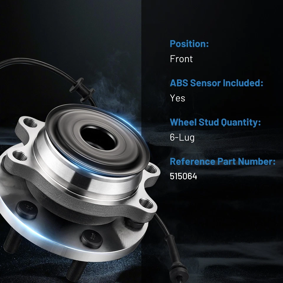 Conjunto de buje y cojinete de rueda delantera 4x2 2x2 para Suzuki Equator 2009-2012 2,5 L 4,0 L Foto 3 de 4