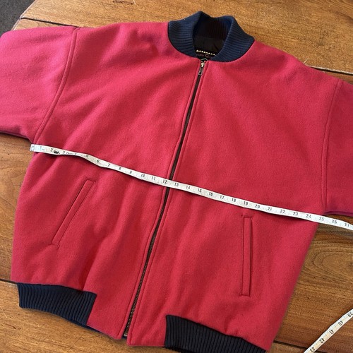 Vintage 80s Wool Jacket Coat Western Ski Town Suede Appliqué Red Unworn Sample - Picture 11 of 17