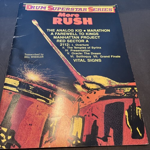 NEIL PEART RUSH Vintage 1980s Superstars Series Drum Charts Transcriptions Rare OOP