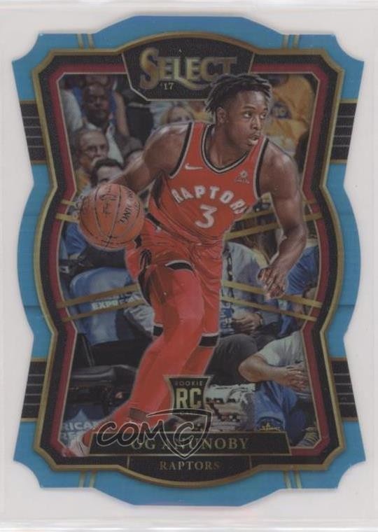 2017 Select Premier Level Light Blue Die-Cut Prizm /185 OG Anunoby Rookie RC 4f5