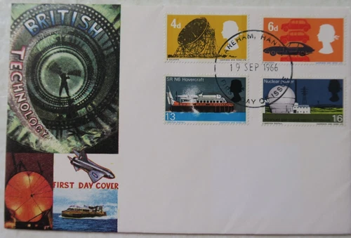 1966 CONNOISSEUR  FIRST DAY COVER - BRITISH TECHNOLOGY - FAREHAM HANTS