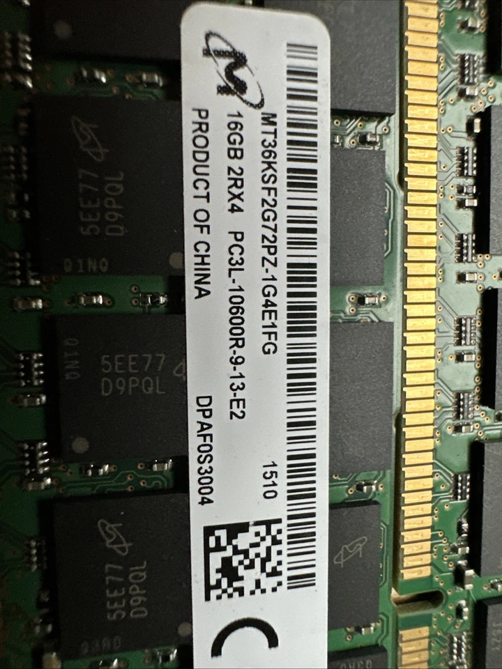 8 Stück Dell 16GB RAM 2R/4 PC3L-10600R-9-13-E2 - Bild 3 von 4