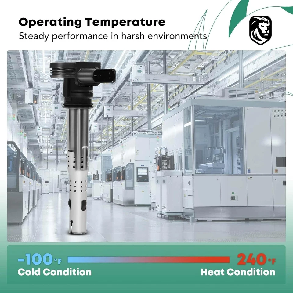 YHTAUTO Set of 4 Ignition Coil Packs Replacement for Audi A3 2006-2013, A4...  - Image 3 of 4