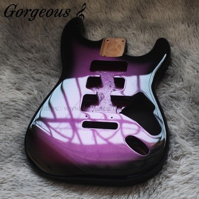 Gorgeous Alder Wood High-end Purple Electric Guitar Body for Fend ST  DIY Guitar