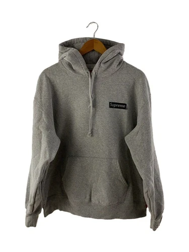 Felpa Supreme con cappuccio 23fw L cotone grigio usata