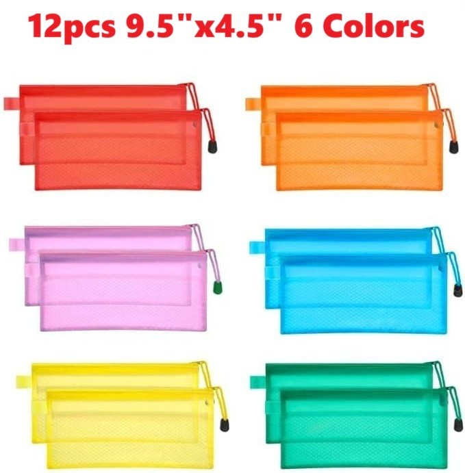 Pen Case Zipper Pouch Cosmetic Bag Storage Stationery Waterproof Us