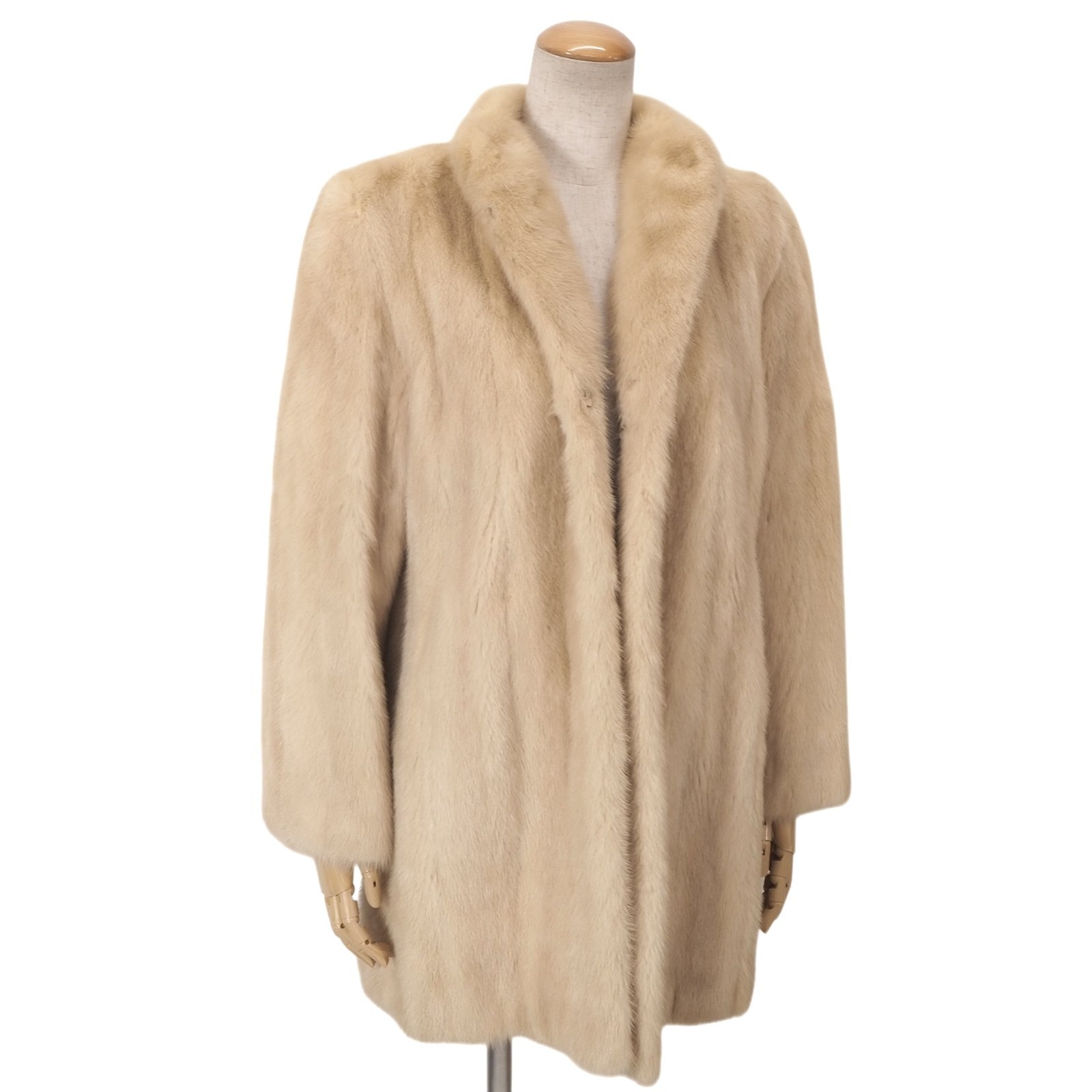 Rare SAGA MINK Real Pearl Mink Fur Vison Coat Jacket Women Soft M image 4