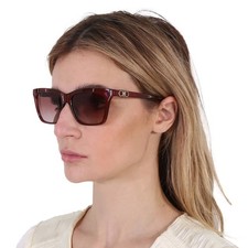 Salvatore Ferragamo Bordeuax Gradient Rectangular Ladies Sunglasses SF1027S 655