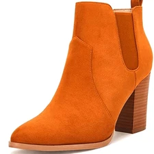 (71-1801)  Omysky Women's Pointed Toe Ankle Boot Sz 7