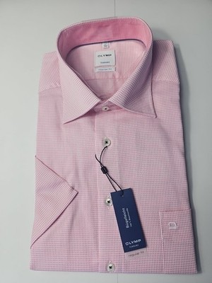 RRP £60-80 Olymp Men's Designer Dress Shirt 17''/43cm Neck Regular Fit SS
