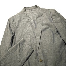 J.Crew Ludlow Sport Coat Jacket Men 42L Somelos Chambray Lightweight Linen Blend