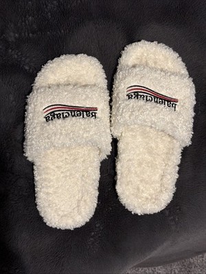 Balenciaga White Fur Slides 9.5 US 1:1 | eBay display picture 3