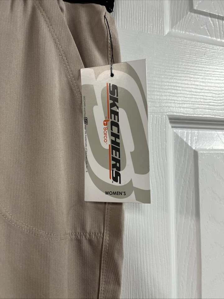 Pantalones Médicos Para Mujer Skechers by Barco Nuevos con Etiquetas Talla Pequeña, Caqui, 3 Bolsillos Vita Foto 4 de 4