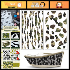 2 Large 18x26 Inch Camo Stencils - Reusable Camouflage Templates for DIY Crafts