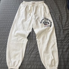 RIVINGTON roi Rebis White Jogger Pants M Print Design