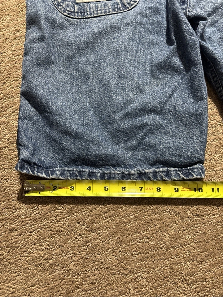 Pantalones cortos vaqueros azules vintage Sonoma para hombre, pantalones cortos holgados vintage, estilo Y2K rap JNCO Foto 4 de 4